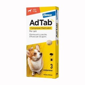 AdTab Elanco Compresse Masticabili per Cani da 5,5 a 11 kg