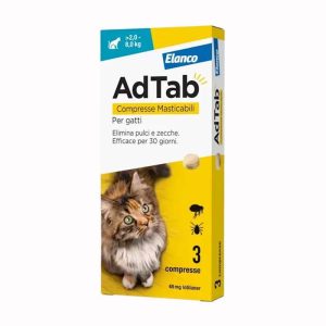 AdTab Elanco Compresse Masticabili per Gatti da 2 a 8 kg