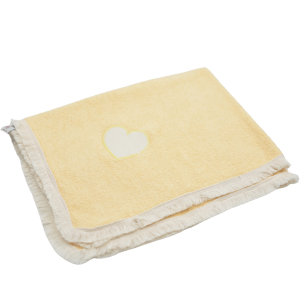Asciugamano cuori giallo