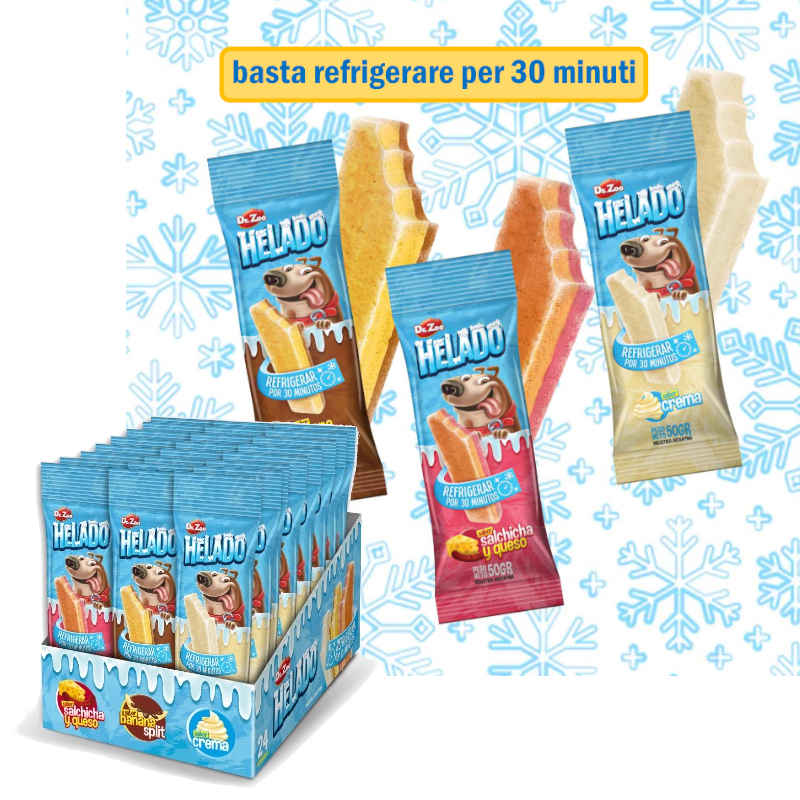 Dr. Zoo Helado Gelato per Cane Gusto Banana e Nocciola 50 gr - immagine 3