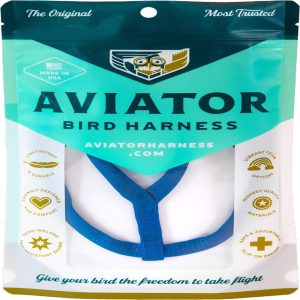 Aviator Pettorina Imbracatura per Pappagalli Blu