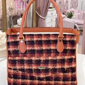 City Bag – orange tartan edition
