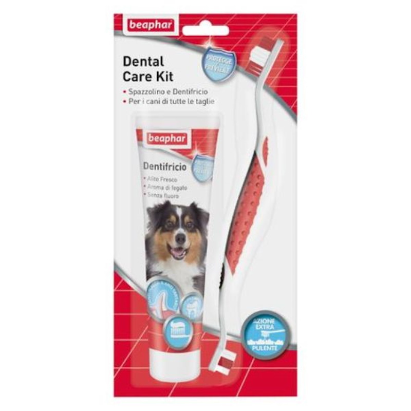 Beaphar Dental Care Kit per Cane Dentifricio 100 grammi + Spazzolino - immagine 2