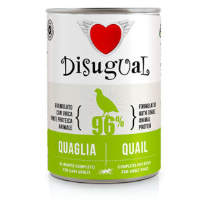 Disugual Adult Grain Free Patè Monoproteico per Cane Gusto Quaglia