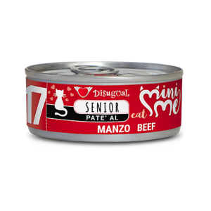 Disugual Mini Me Senior Patè per Gatti Anziani Gusto Manzo 85 gr