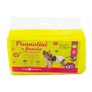 Farm Company Pannolini a Fascia per Cani Maschi taglia M/L 12 Pezzi