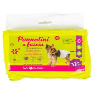 Farm Company Pannolini a Fascia per Cani Maschi taglia S/M 12 Pezzi