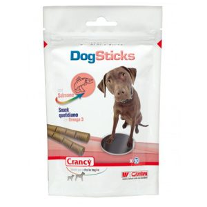 Giuntini Snack per Cani di tutte le Taglie Crancy Dog Sticks con salmone 90 gr