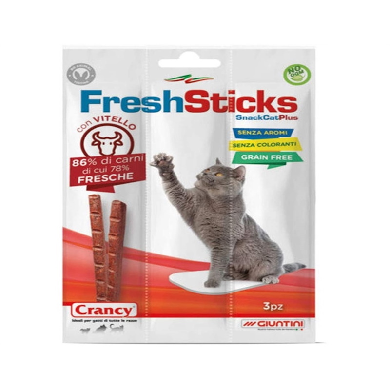 Giuntini Snack per Gatti Crancy Fresh Sticks Vitello 15 gr - immagine 2