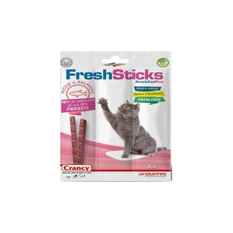 Giuntini Snack per Gatti Crancy Fresh Sticks Salmone 15 gr - immagine 2