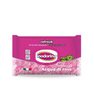 Inodorina Refresh Salviette Acqua di Rose per Cani e Gatti