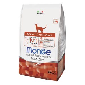 Monge Crocchette Senior per Gatto Anziano Gusto Pollo