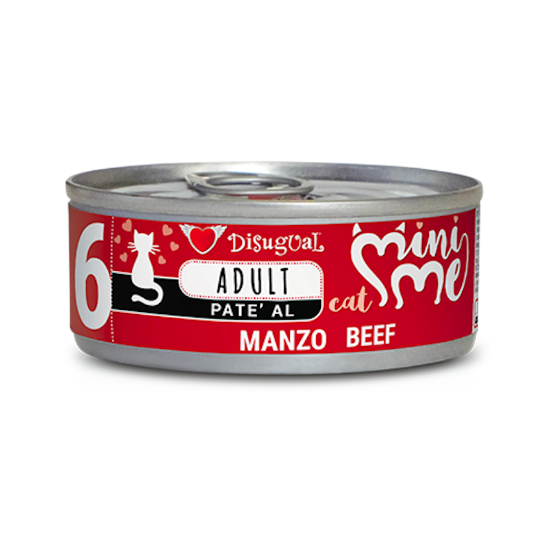 Disugual Mini Me Adult Patè per Gatto Adulto Gusto Manzo 85 gr