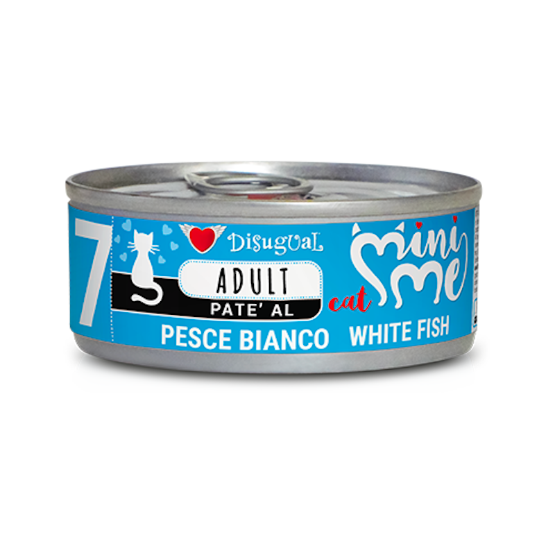 Disugual Mini Me Adult Patè per Gatto Pesce Bianco 85 gr