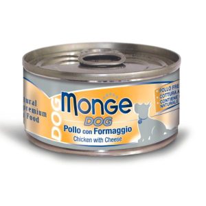 Monge Pezzetti di Carne Gusto Pollo e Formaggio per Cane Adulto 95 gr