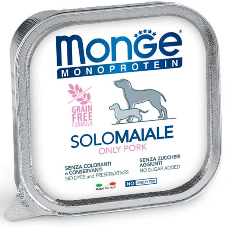 Monge Solo Patè Monoprotein per Cane Adulto Gusto Maiale 150 gr - immagine 2