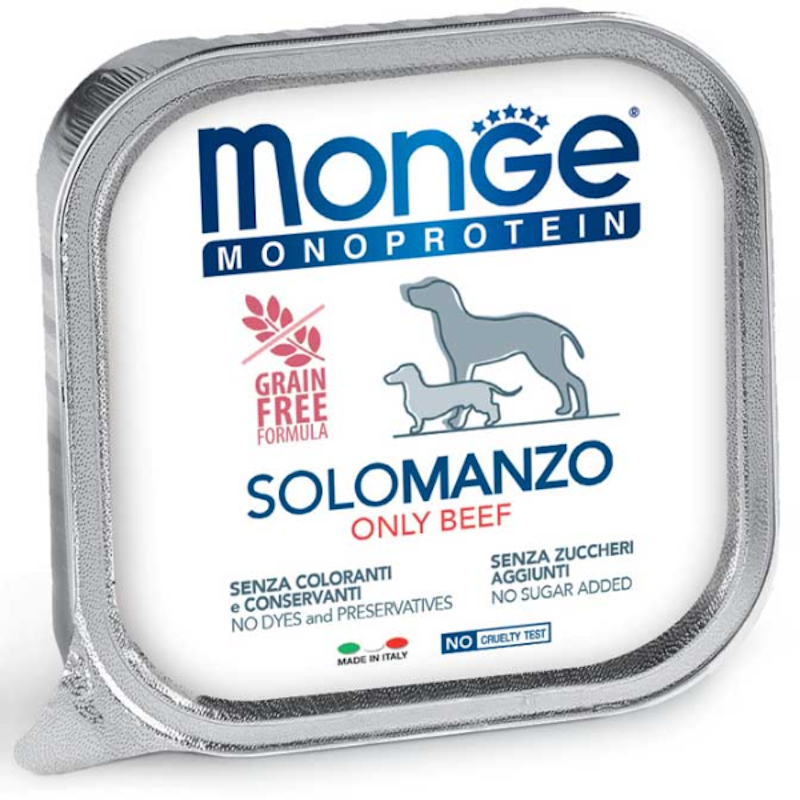 Monge Solo Patè Monoprotein per Cane Adulto Gusto Manzo 150 gr - immagine 2