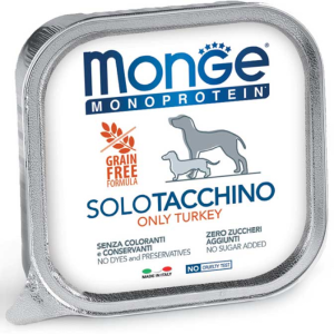 Monge Solo Patè Monoprotein per Cane Adulto Gusto Tacchino 150 gr