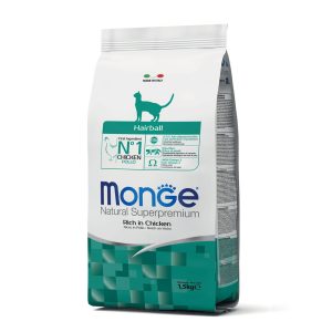 Monge Crocchette Hairball per Gatto Adulto Gusto Pollo
