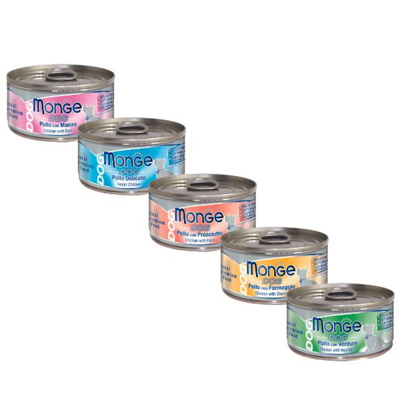 Monge Pezzetti di Carne Gusto Pollo Delicato per Cane Adulto 95 gr - immagine 3