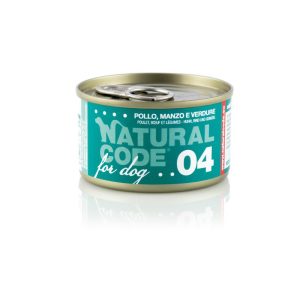 Natural Code Umido Cane 04 Pollo Manzo e Verdure 90 gr