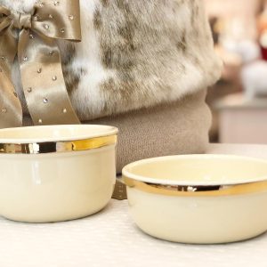 Beakfast at Prince and Princess – Bowls Set – beige/gold