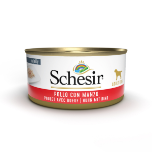 Schesir Filetti di Pollo e Manzo in Gelatina per Cane Adulto 150 gr