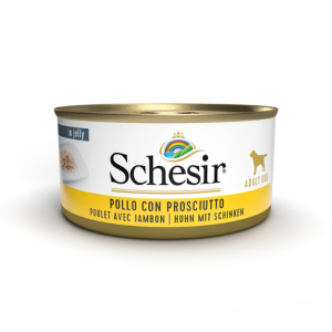 Schesir Filetti di Pollo e Prosciutto in Gelatina per Cane Adulto 150 gr