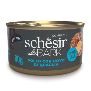 Schesir Dark Filetti in Brodo Gatto Pollo e Uova di Quaglia 80 gr