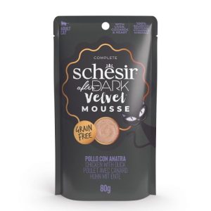 Schesir Dark Velvet Mousse Gatto Gusto Pollo e Anatra 80 gr