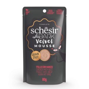 Schesir Dark Velvet Mousse Gatto Gusto Pollo e Manzo 80 gr