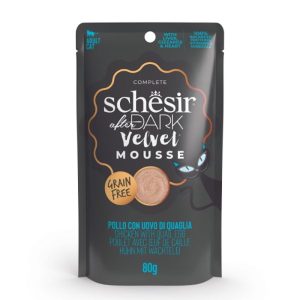 Schesir Dark Velvet Mousse Gatto Pollo e Uova di Quaglia 80 gr