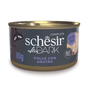 Schesir Dark Patè per Gatto Gusto Pollo e Anatra 80 gr