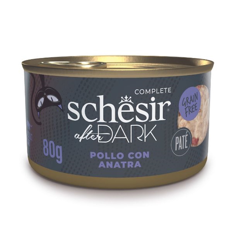 Schesir Dark Patè per Gatto Gusto Pollo e Anatra 80 gr - immagine 2