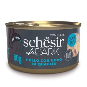Schesir Dark Patè per Gatto Gusto Pollo con Uova di Quaglia 80 gr