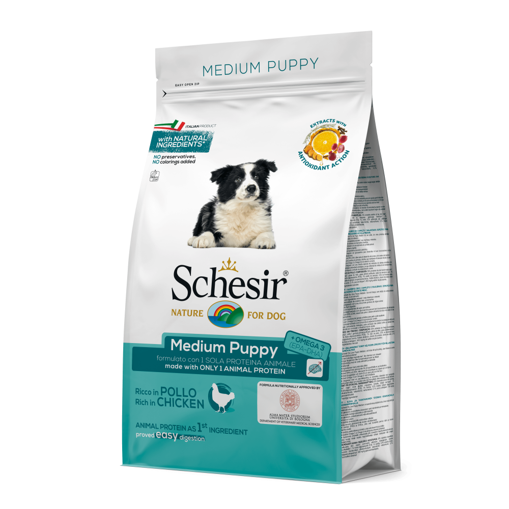 Schesir Medium Puppy Crocchette per Cuccioli Gusto Pollo