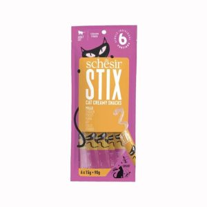 Schesir Stix Snack Crema per Gatto Adulto Gusto Pollo 6×15 gr
