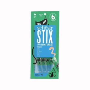 Schesir Stix Snack Crema per Gatto Adulto Gusto Tonno 6×15 gr