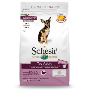Schesir Toy Adult Crocchette per Cane Adulto Gusto Pollo