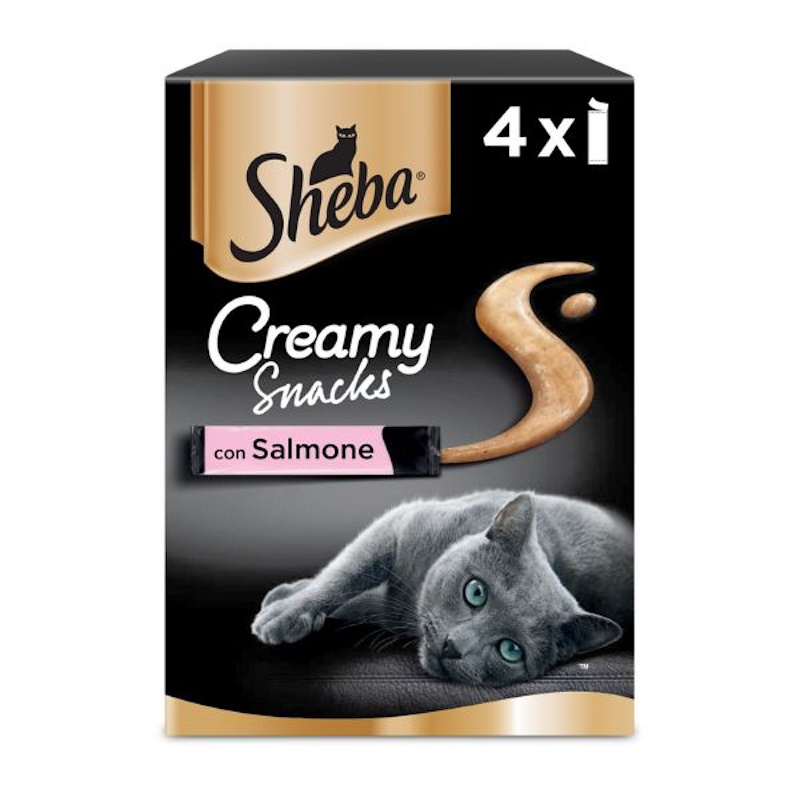 Sheba Creamy Snacks per Gatto Gusto Salmone Multipack 4×12 gr - immagine 2