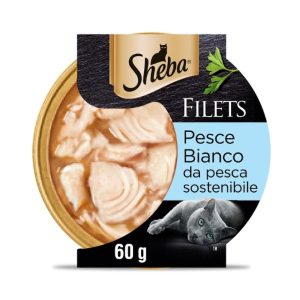 Sheba Filets in Salsa Umido per Gatto Gusto Pesce Bianco 60 gr