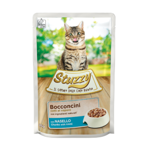 Stuzzy Cat Bocconcini In Salsa per Gatto Adulto Gusto Nasello 85 gr
