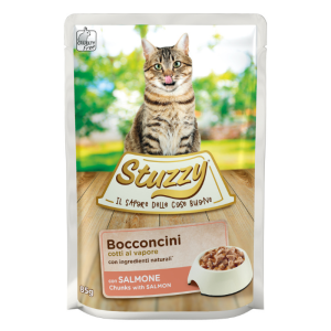 Stuzzy Cat Bocconcini In Salsa per Gatto Adulto Gusto Salmone 85 gr