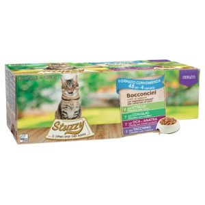 Stuzzy Cat Megapack Bocconcini In Salsa per Gatto Sterilizzato 85 gr Confezione 48 Pz