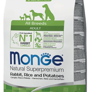 Monge All Breeds Adult Monoprotein Coniglio, Riso e Patate