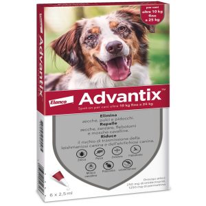 Advantix antiparassitario Spot-On per Cane da 10 kg a 25 kg