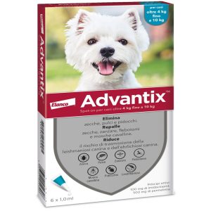 Advantix antiparassitario Spot-On per Cane da 4 kg a 10 kg