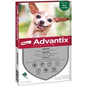 Advantix antiparassitario Spot-On per Cane fino a 4 kg