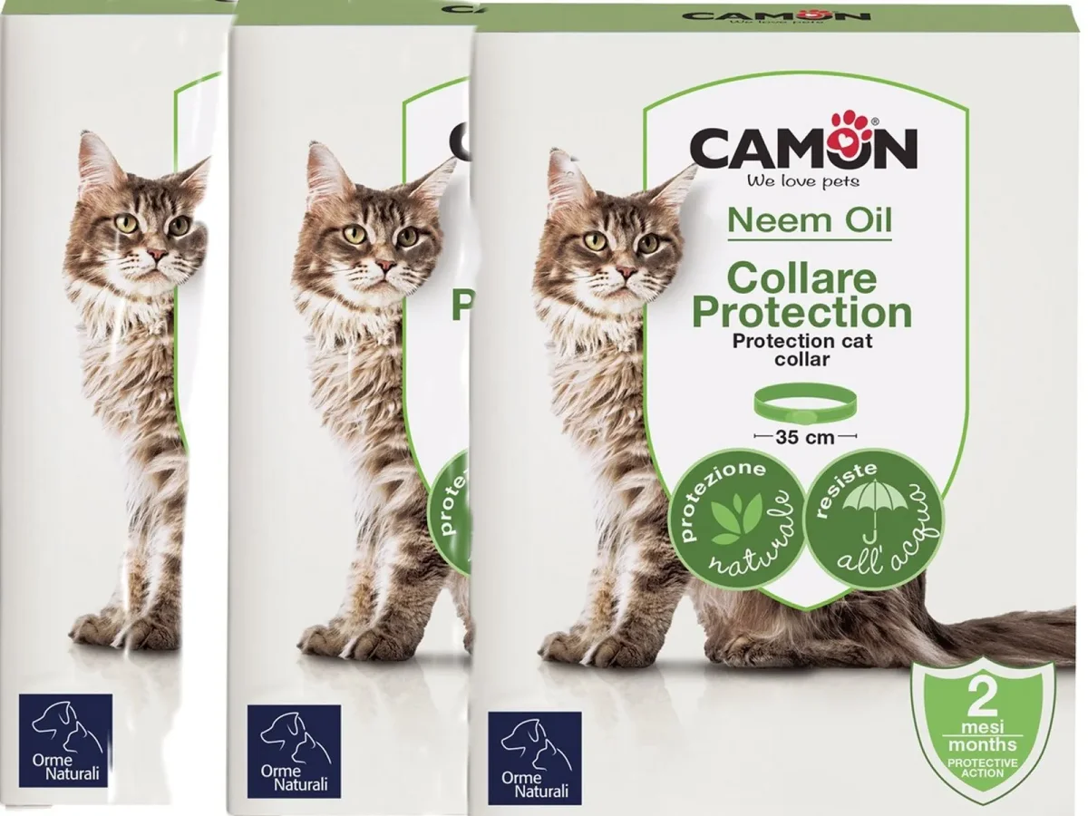 Camon Collare Barriera Olio di Neem per Gatti 3 Confezioni