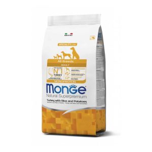 Monge Crocchette Cane Adulto Gusto Tacchino con Riso e Patate